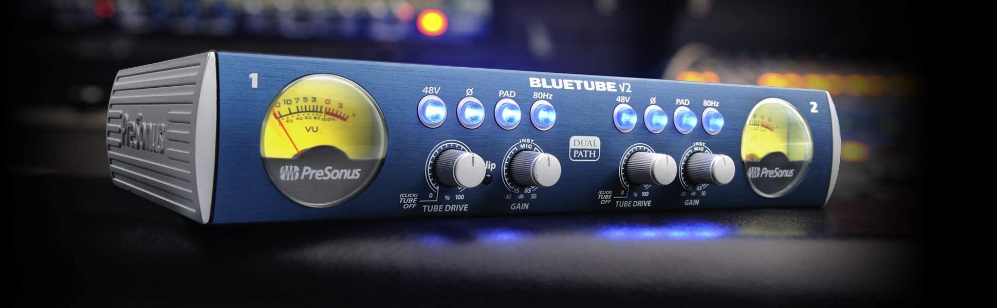 Presonus BlueTube DP v2 2-Channel Mic/Instrument Tube Preamp - Image 4