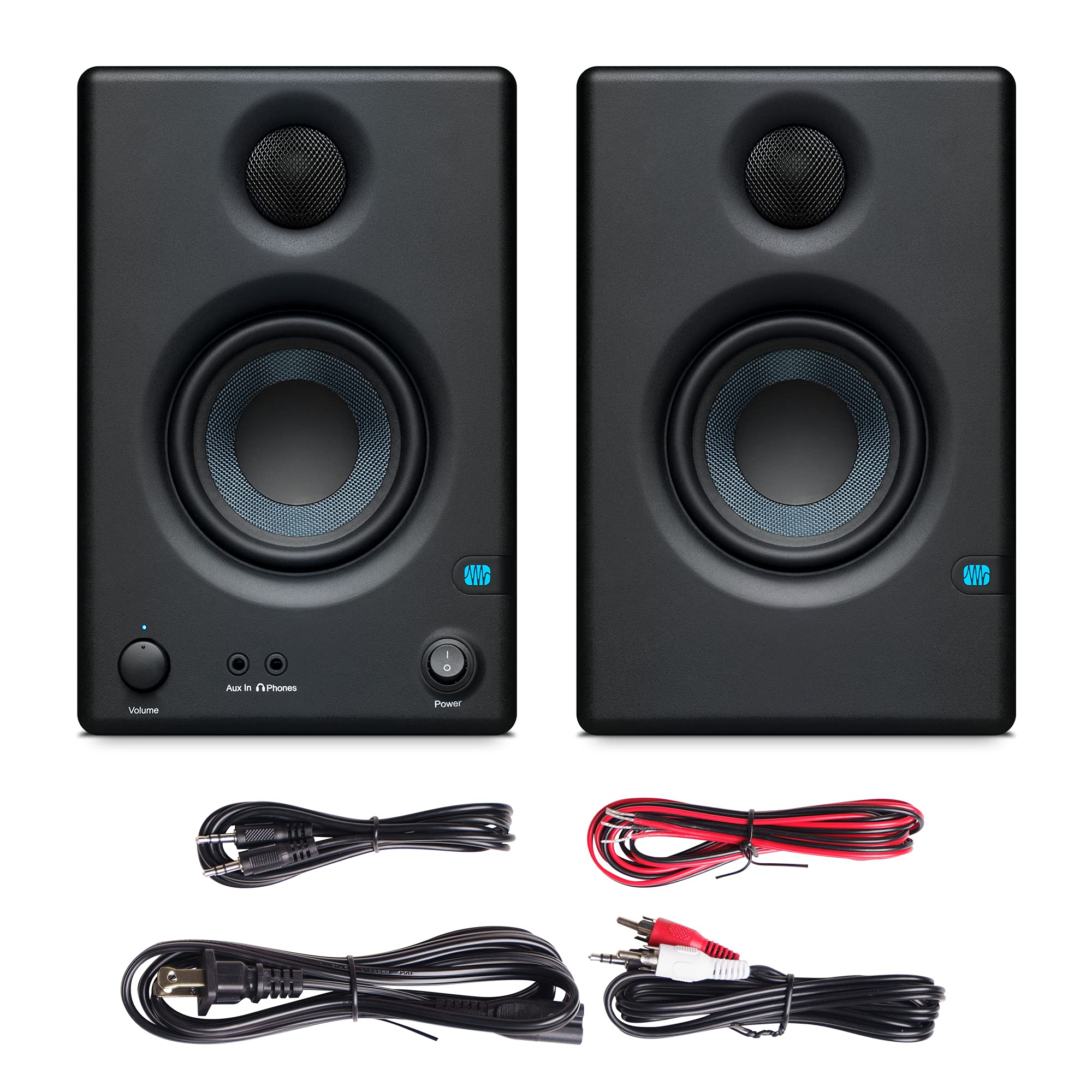 PreSonus Eris E3.5-3.5" Near Field Studio Monitors (Pair) – Powered Desktop Speakers for Music Production, Studio-Quality Recording, and Active Media Reference - Image 3