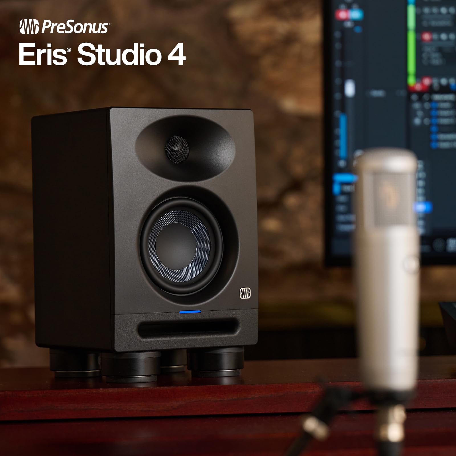 PreSonus Eris Studio 4 4.5-inch 2-Way Active Studio Monitor with EBM Waveguide - Image 3